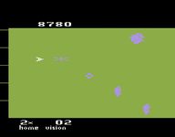 une photo d'Ã©cran de Meteor Defense sur Atari 2600